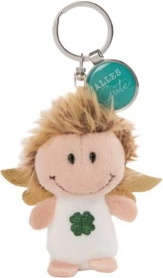 NICI Schlüsselanhänger Schutzengel Mit Kleeblatt Und Anhänger 'Alles Gute' 7 Cm (47523)