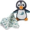 NICI Schmusetier Pinguin Watschili 3D Mit Mulltuch, 13cm (48040)