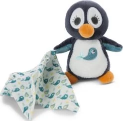 NICI Schmusetier Pinguin Watschili 3D Mit Mulltuch, 13cm (48040)