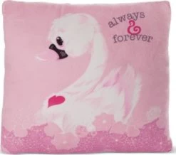 NICI Kissen Love Schwan GREEN, Weiß, Ca. 30 X 30 Cm (48275)