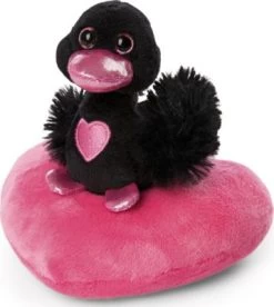 Nici Store 13 NICI Love Schwan Auf Herz GREEN, Schwarz, 10 Cm (48265)