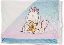 NICI Plüschdecke Einhorn Theodor Mit Schneeanzug, 140 X 175 Cm (48170)