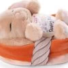 NICI Kuscheltier Hase Karamell 12cm Schlafend Im