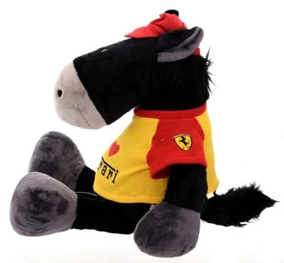 NICI Plüschfigur Pferd Ferrari Edition (schwarz, 80cm) 2 NICI Plüschfigur Pferd Ferrari Edition (schwarz, 80cm) – Bild 2